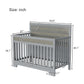 Semiocthome Certified Baby Safe Crib, Pine Solid Wood, Non-Toxic Finish, Gray