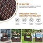 Outdoor Patio Wicker Rattan Serving Bar Cart Sideboard On Wheels Brown Gradient