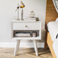 Algherohein Classic 1 Drawer Black Finish Nightstands for Bedroom