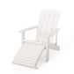 Smart FENDEE Foldable Wood Patio Chairs Set of 2 with Footrest