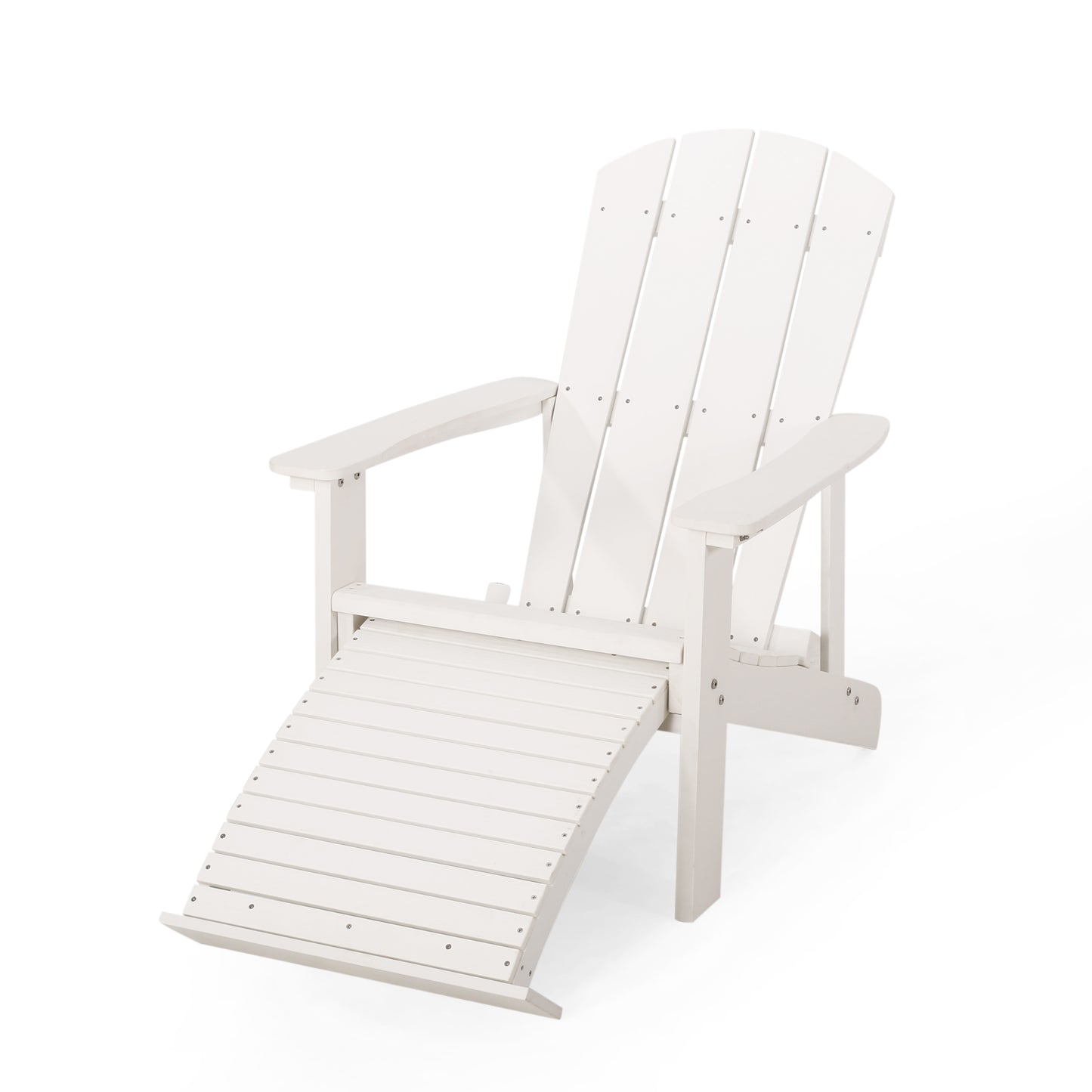 Smart FENDEE Foldable Wood Patio Chairs Set of 2 with Footrest