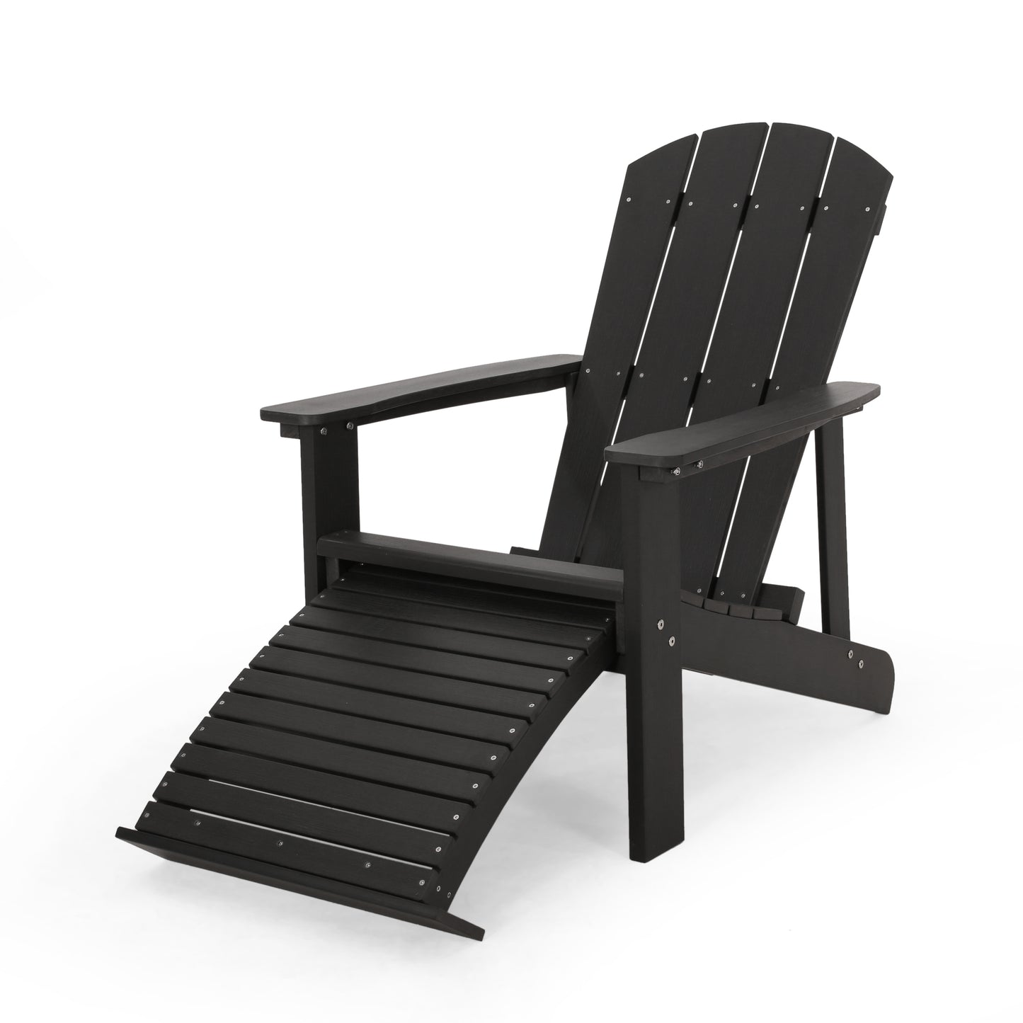 Smart FENDEE Foldable Wood Patio Chairs Set of 2 with Footrest