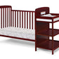 Ramsey 3-in-1 Convertible Crib and Changer Combo Cherry