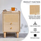 Modern simple storage cabinet MDF Board bedside cabinet rattan bedside cabinet Small household furniture bedside table