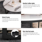Modern Round Nesting Coffee Table Set 2pc Solid Metal Frame