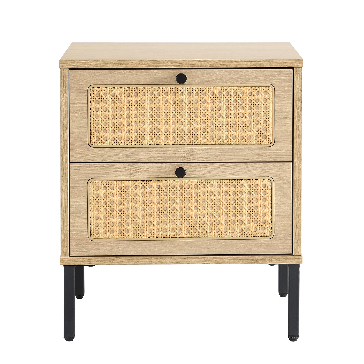 Modern simple storage cabinet MDF Board bedside cabinet rattan bedside cabinet Small household furniture bedside table