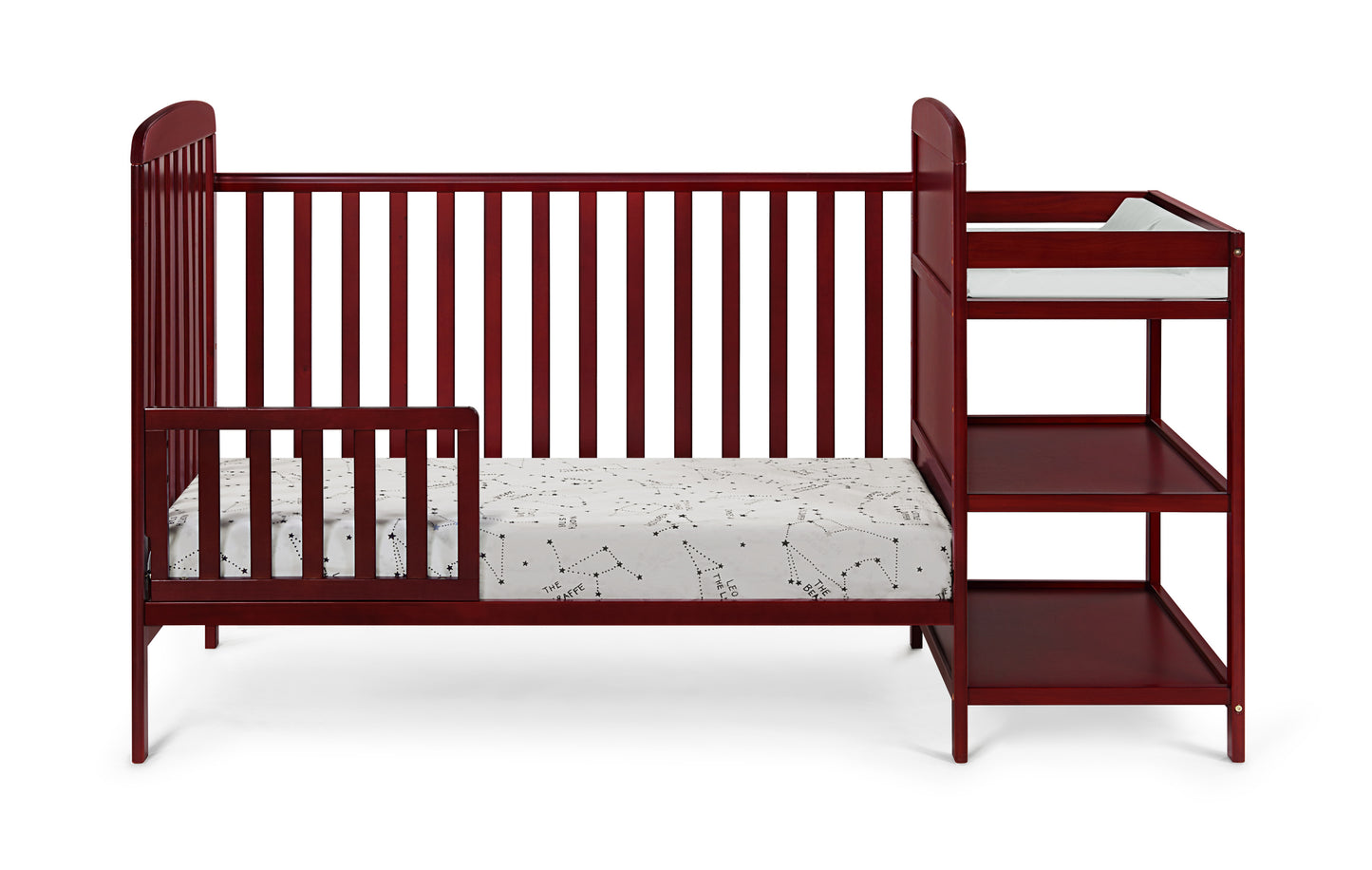 Ramsey 3-in-1 Convertible Crib and Changer Combo Cherry