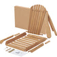 Wooden Outdoor Folding Adirondack Chair Set of 2 Wood Lounge Patio Chair for Garden,Garden, Lawn, Backyard, Deck, Pool Side, Fire Pit,Half Assembled,