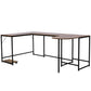 U-shaped Computer Desk, Industrial Corner Writing Desk with CPU Stand, Gaming Table Workstation Desk for Home Office