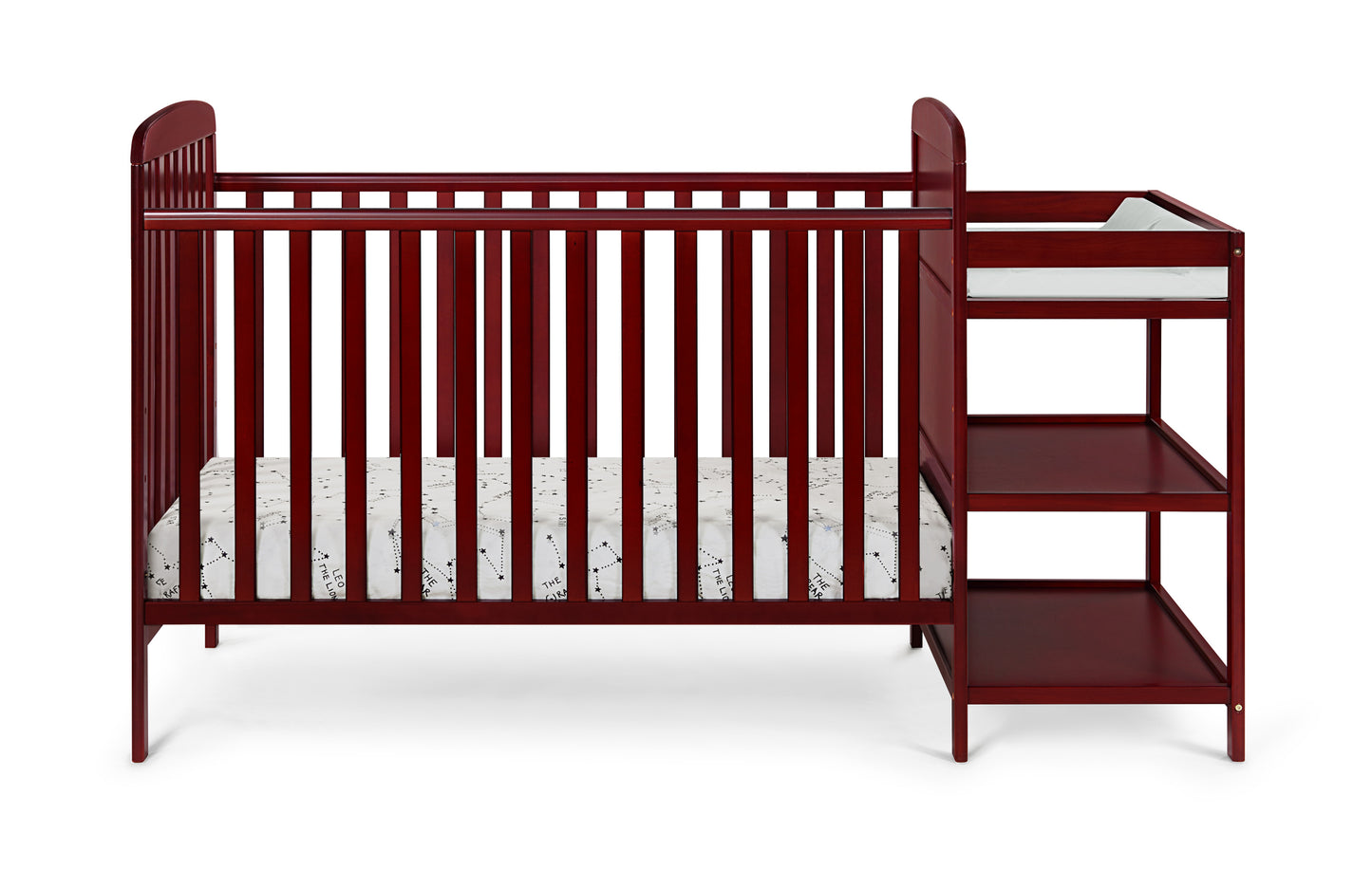Ramsey 3-in-1 Convertible Crib and Changer Combo Cherry