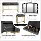 Semiocthome Modern White Vanity Tables Set for Bedroom with LED Lights