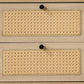 Modern simple storage cabinet MDF Board bedside cabinet rattan bedside cabinet Small household furniture bedside table