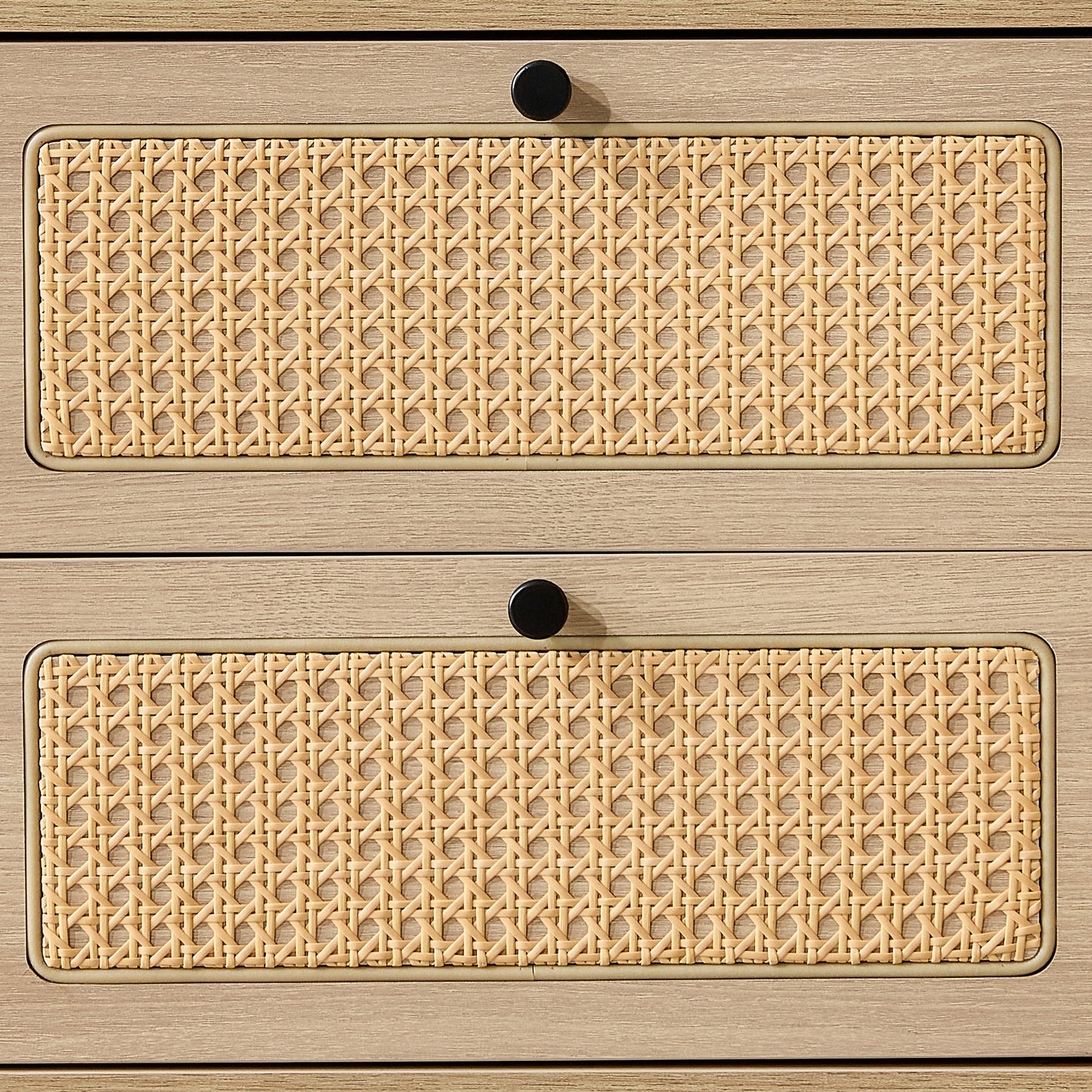 Modern simple storage cabinet MDF Board bedside cabinet rattan bedside cabinet Small household furniture bedside table