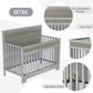Semiocthome Certified Baby Safe Crib, Pine Solid Wood, Non-Toxic Finish, Gray