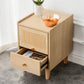 Modern simple storage cabinet MDF Board bedside cabinet rattan bedside cabinet Small household furniture bedside table