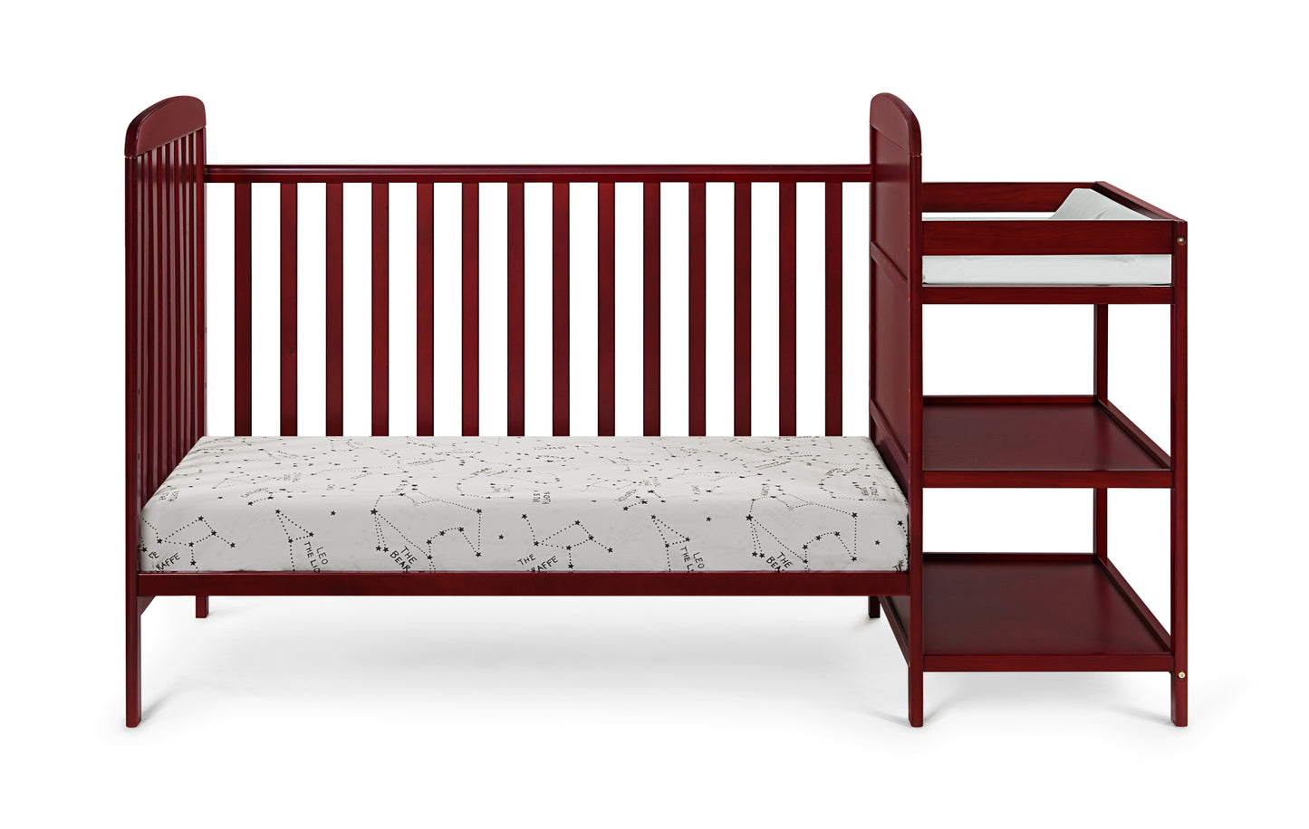 Ramsey 3-in-1 Convertible Crib and Changer Combo Cherry
