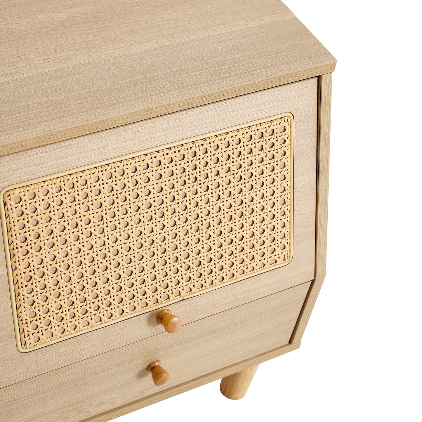 Modern simple storage cabinet bedside cabinet rattan bedside cabinet Small household furniture bedside table
