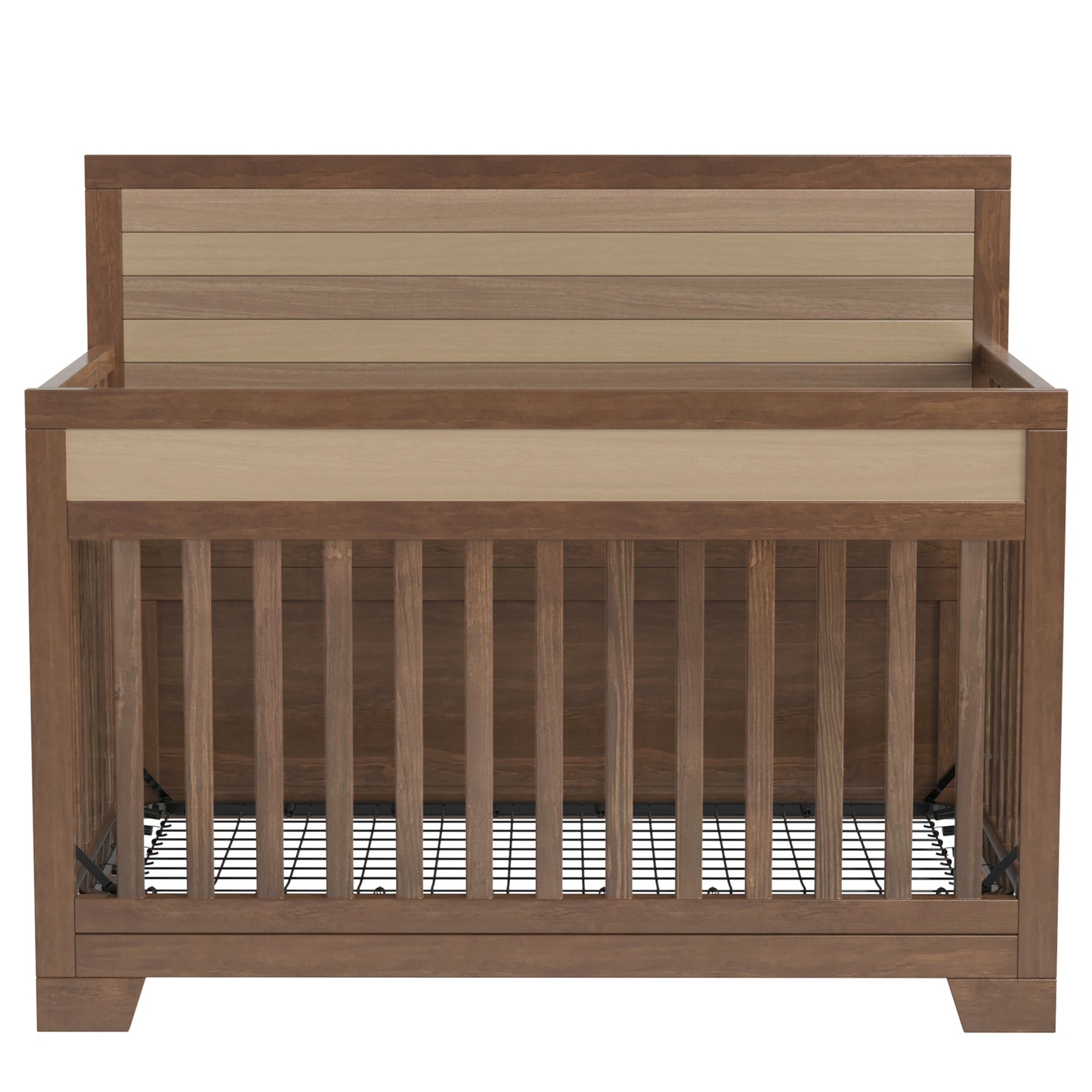 Semiocthome Certified Baby Safe Crib, Pine Solid Wood, Non-Toxic Finish, Brown