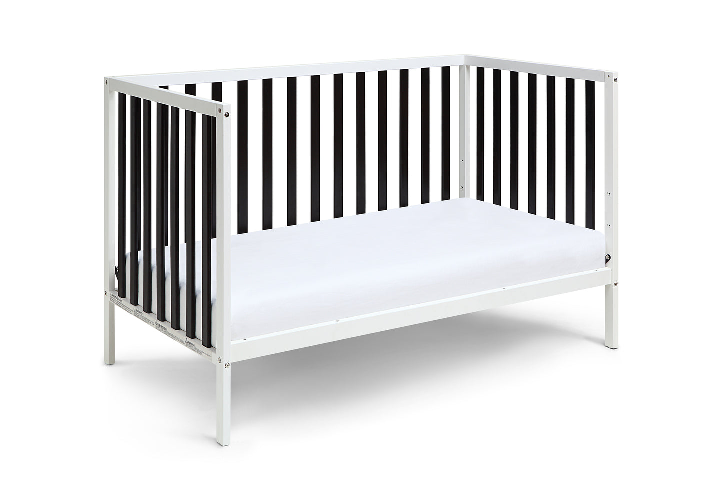 Palmer 3-in-1 Convertible Island Crib  White/Black