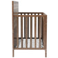 Semiocthome Certified Baby Safe Crib, Pine Solid Wood, Non-Toxic Finish, Brown