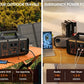 Portable Power Station Jaryou S1000P-S,1021Wh Solar Generator(Peak 2000W),276000 mAh Ternary Lithium Battery,With 2x110V/1000W AC Outlets,240W DC Input, PD100W Port For Outdoor Camping,Home Emergency