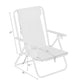 Semiochtome Portable High Strength Beach Chair with Adjustable Headrest Blue