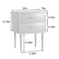 Algherohein Classic Morden Nightstand with 2 Drawers for Bedroom