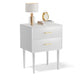 Algherohein Classic Morden Nightstand with 2 Drawers for Bedroom