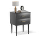 Algherohein Classic Morden Nightstand with 2 Drawers for Bedroom