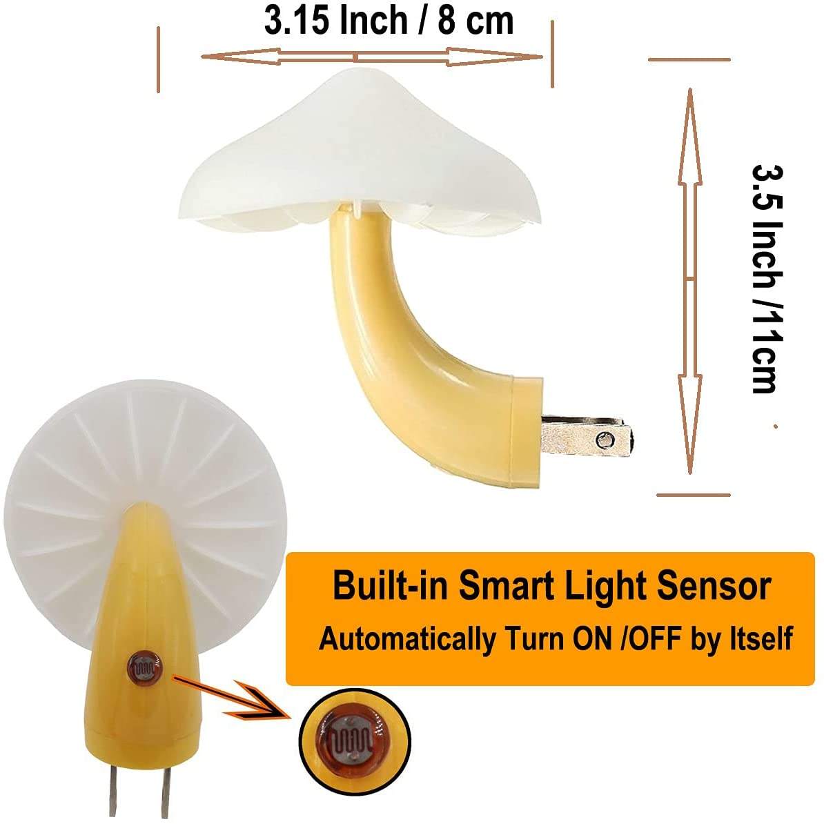 Mushroom Wall Socket LED Light
