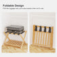 Smuxee Folding Suitcase Stand with Storage Shelf