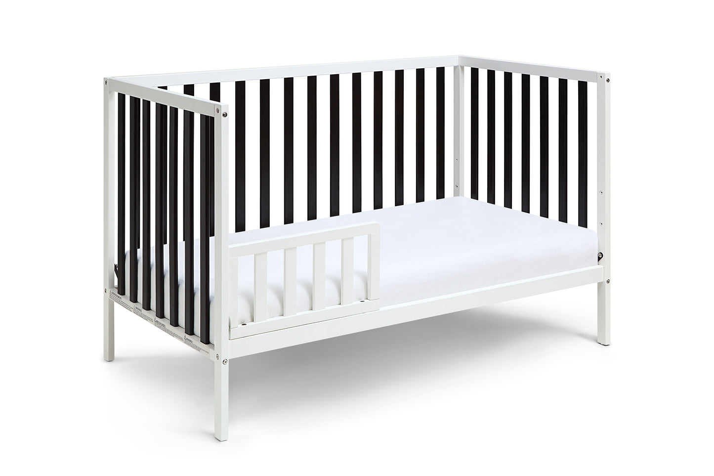 Palmer 3-in-1 Convertible Island Crib  White/Black
