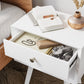 Semiocthome Mid Century Modern Nightstand Wood Bed Side Table for Bedroom