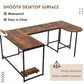 U-shaped Computer Desk, Industrial Corner Writing Desk with CPU Stand, Gaming Table Workstation Desk for Home Office