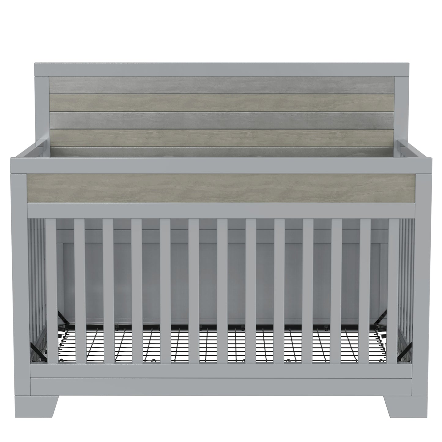 Semiocthome Certified Baby Safe Crib, Pine Solid Wood, Non-Toxic Finish, Gray