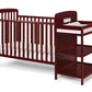 Ramsey 3-in-1 Convertible Crib and Changer Combo Cherry