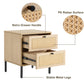 Modern simple storage cabinet MDF Board bedside cabinet rattan bedside cabinet Small household furniture bedside table