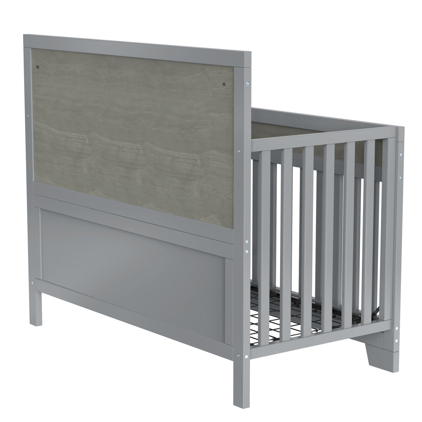 Semiocthome Certified Baby Safe Crib, Pine Solid Wood, Non-Toxic Finish, Gray