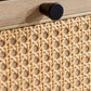 Modern simple storage cabinet MDF Board bedside cabinet rattan bedside cabinet Small household furniture bedside table