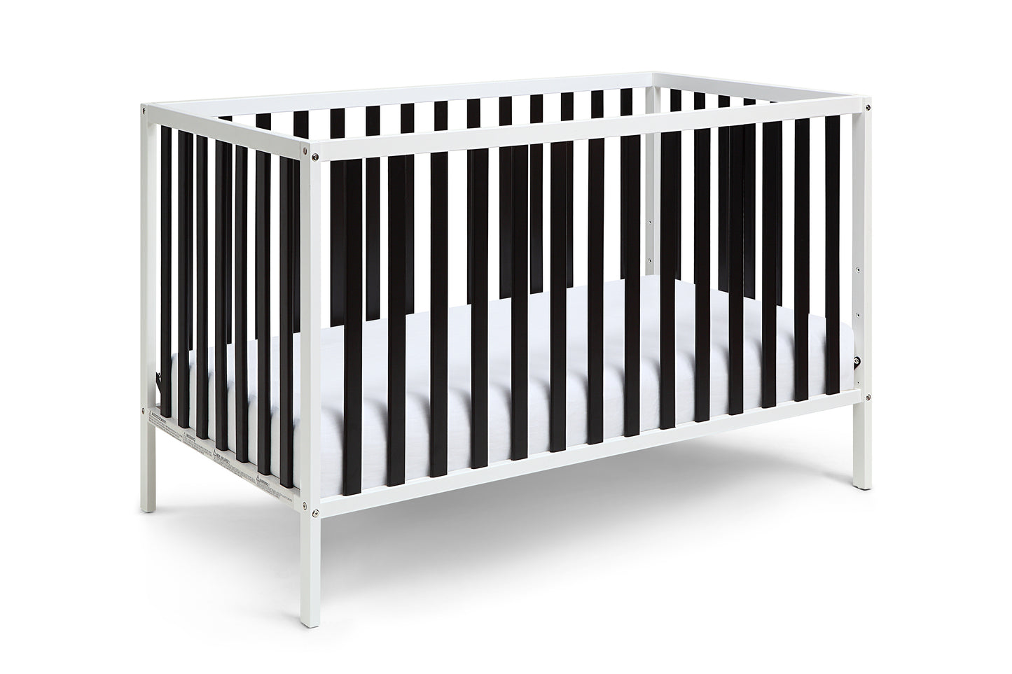 Palmer 3-in-1 Convertible Island Crib  White/Black