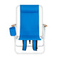 Semiochtome Portable High Strength Beach Chair with Adjustable Headrest Blue