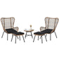 Outdoor Patio 5-Piece Rattan Conversation Set