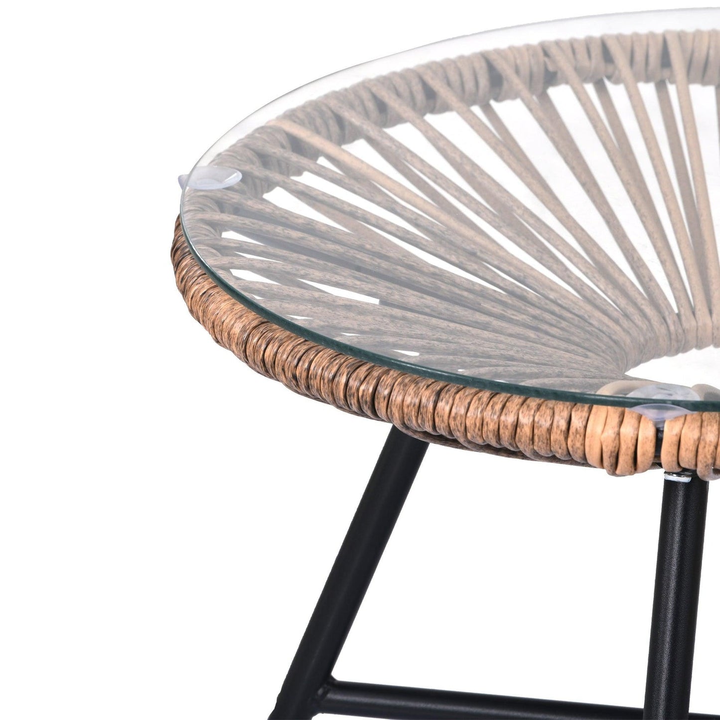 Outdoor Patio 5-Piece Rattan Conversation Set