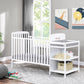Ramsey 3-in-1 Convertible Crib and Changer Combo White