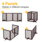 Algherohein Foldable Extra Wide Dog Gates for Indoor Doorways 24"