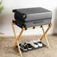 Smuxee Folding Suitcase Stand with Storage Shelf